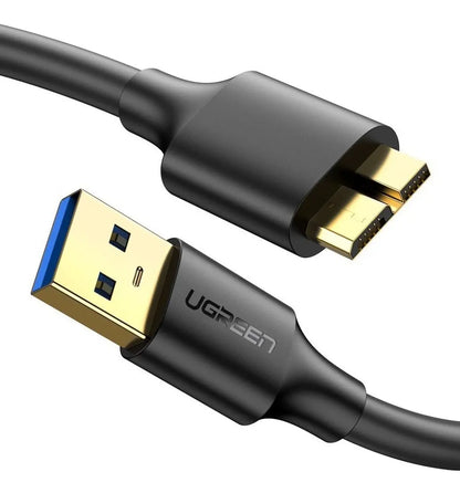 Cable Para Discos Rigido Usb 3,0 A Micro B 0,5m 5gbps Ugreen Negro
