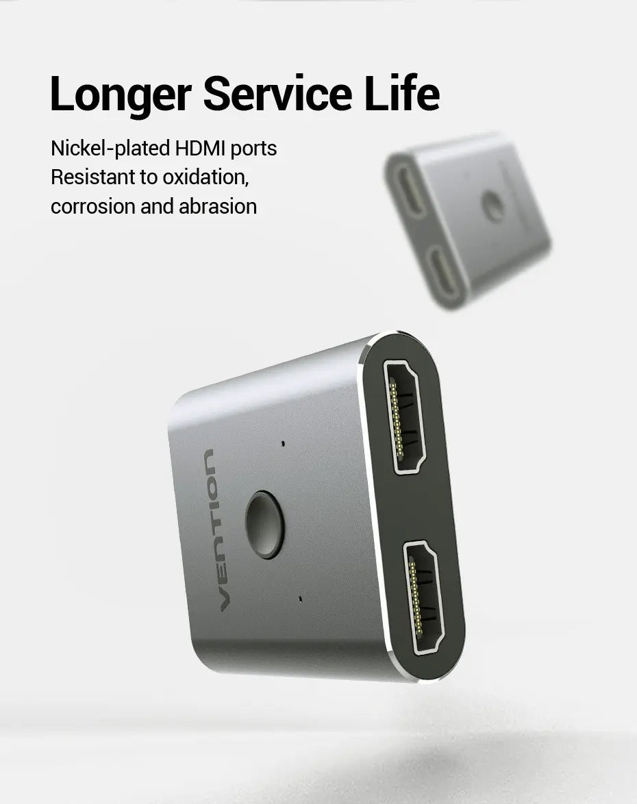 Switch Premium Hdmi 2x1 Bidireccional 4k 3d Hd Vention