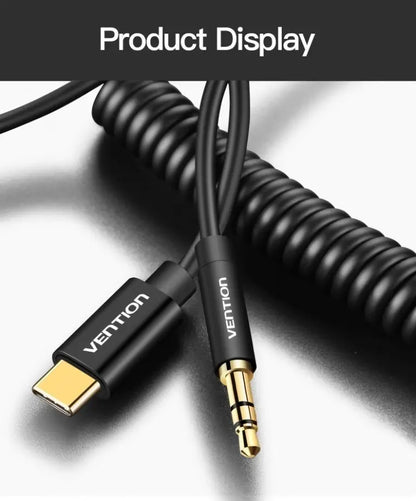 Cable Adaptador Auxiliar Jack 3,5 Plug A Usb Tipo C Vention