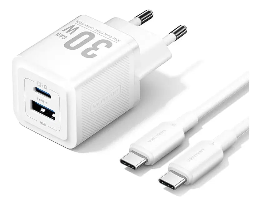 Cargador Con Cable Adaptador Carga Rapida Usb C 30w Vention