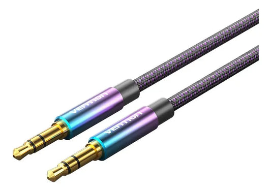 Cable Audio Auxiliar Mini Plug 3,5 Mm 1 M Aluminio Vention