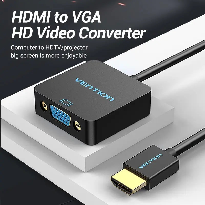 Cable Adaptador Hdmi A Vga Micro Usb Y Audio 0,15 M Vention