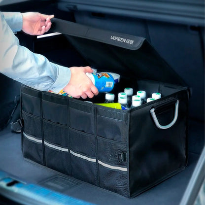 Organizador De Baul Auto Plegable Ipx5 Aluminio 55l Ugreen Liso Negro