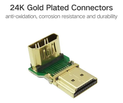 Ficha Adaptador Hdmi 2,0 4k Macho A Hembra Curvo 270° Ugreen