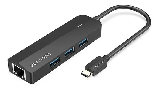Hub Usb C A Usb 3,0 X3 Rj45 Ethernet Disco Usb C Pd Vention