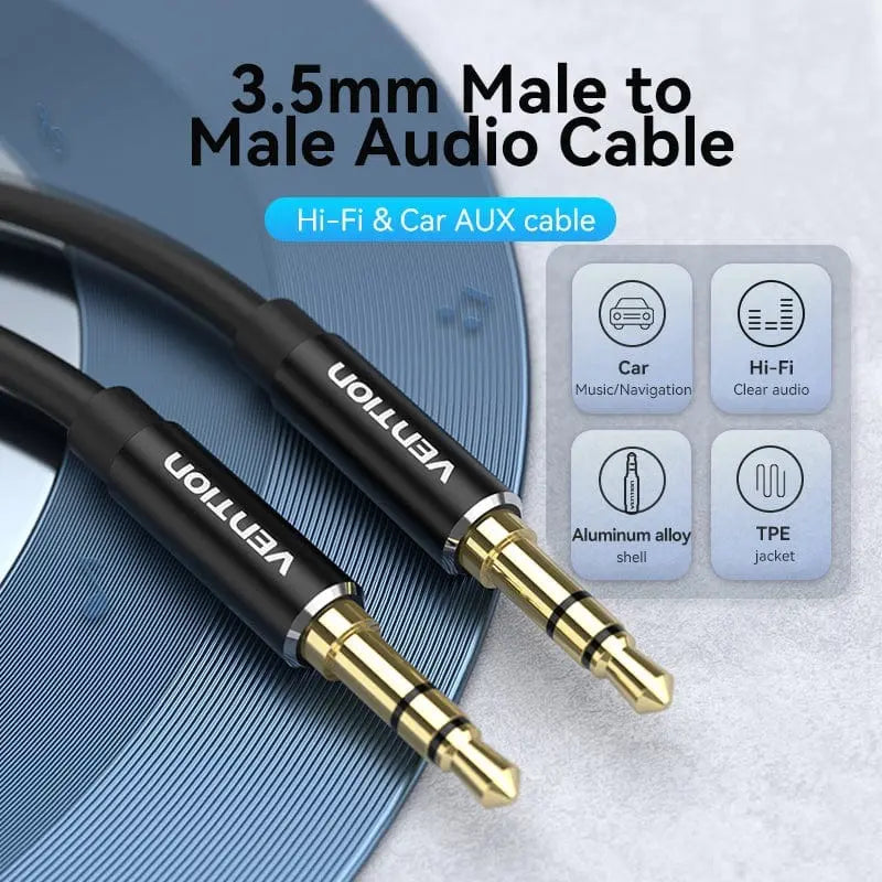 Cable Audio 1 M Stereo Auxiliar Mini Plug 3,5 Jack Vention