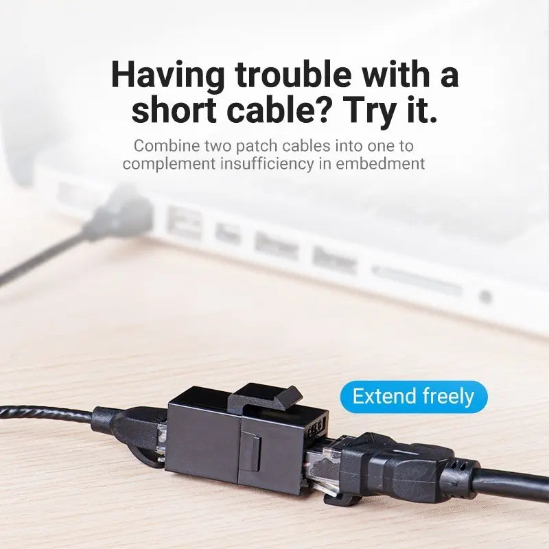 Adaptador Union Ficha Cat6 Utp Rj45 Hembra Vention