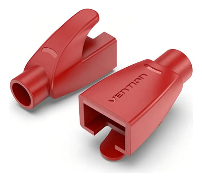 Bolsa De 50 Capuchones Rj45 Fichas Cable Red Rojo Vention