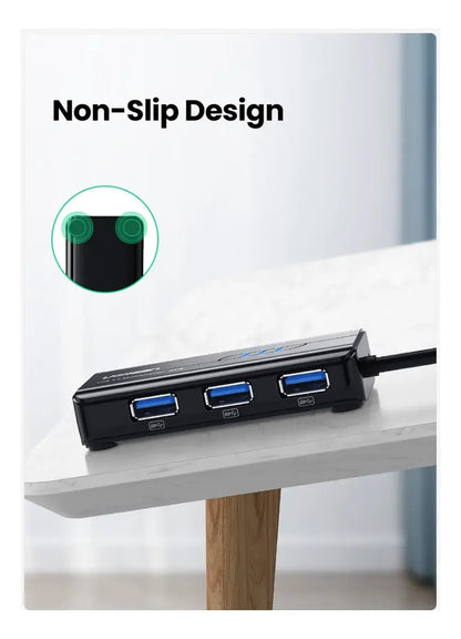 Hub Multipuerto 4 Usb 3,0 + Red Rj45 1000 Mbps Ugreen
