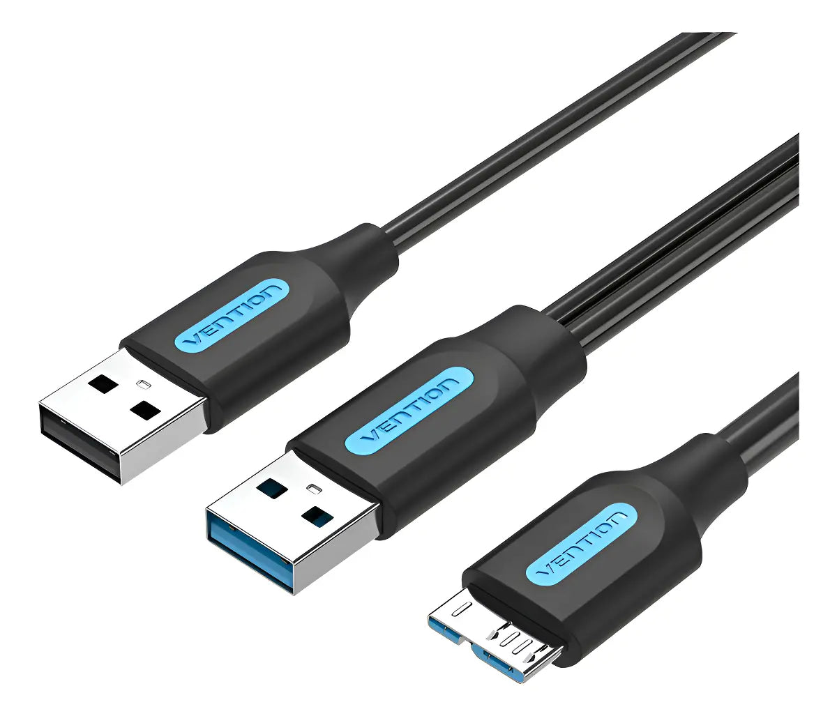 Cable Usb 3,0 A Micro B 0,25m Disco Rigido Externo Vention Negro