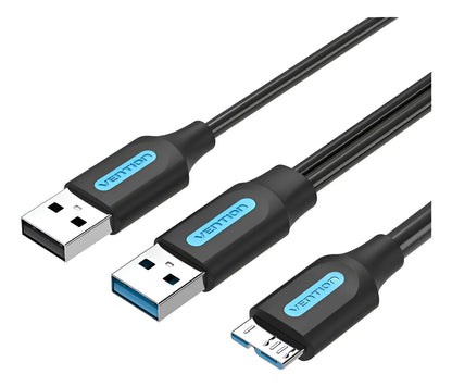 Cable Usb 3,0 A Micro B 0,25m Disco Rigido Externo Vention Negro