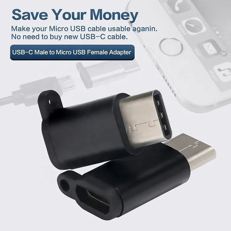 Ficha Adaptador Carga Llavero Micro Usb A Usb-c Rojo Evox