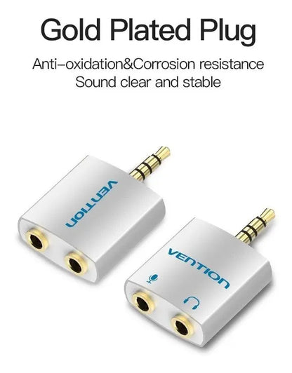 Adaptador Jack 3,5 Mm A Audio Y Microfono Auricular Vention