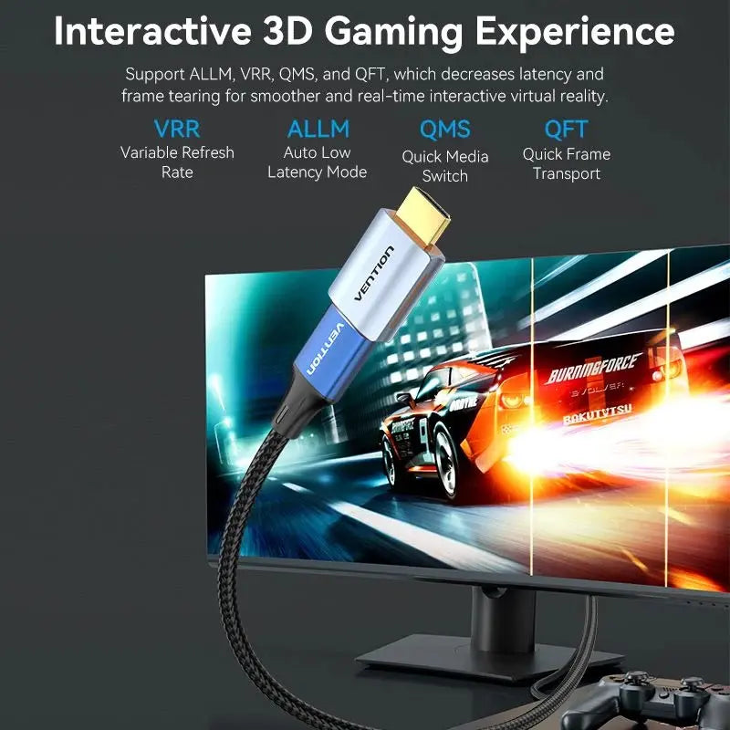 Adaptador Union Hdmi 8k 2,1 Hembra A Macho Extensor Vention
