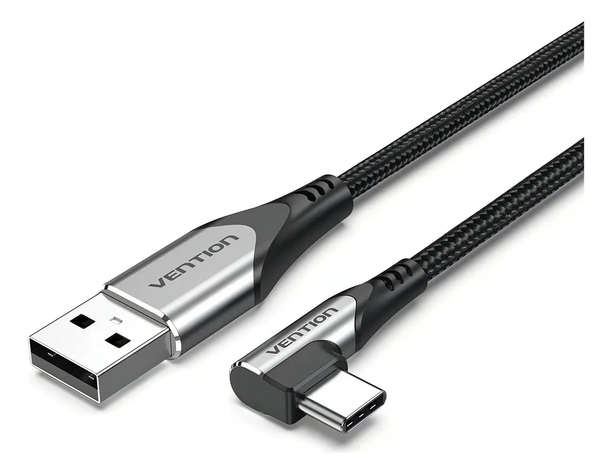 Cable Carga Y Datos Usb-c 2,0 90° A Usb 2,0 - 1m - Vention Negro