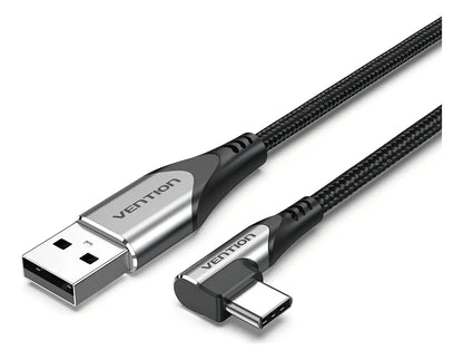 Cable Carga Y Datos Usb-c 2,0 90° A Usb 2,0 - 1m - Vention Negro