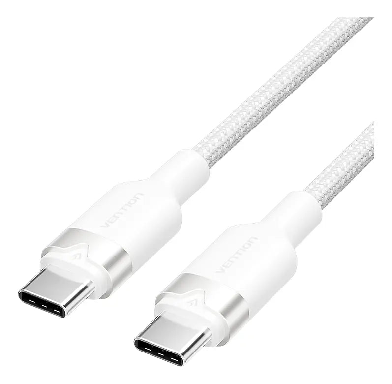 Cable Usb C Carga Y Datos 3a 60w 1 Metro Aluminio Vention Blanco