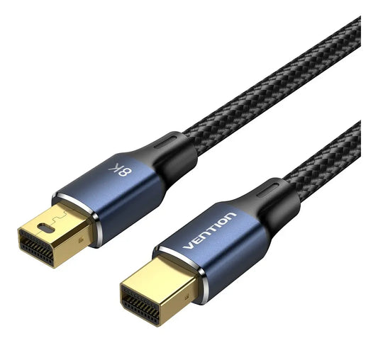 Cable Mini Displayport 8k Trenzado Aluminio 2 Mts Vention