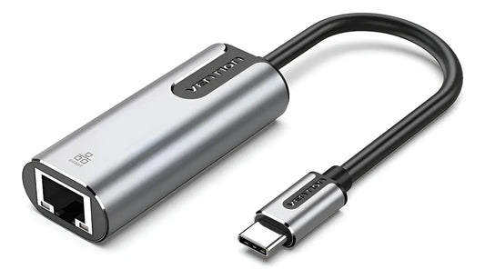 Adaptador Usb C Macho A Ethernet Rj45 Hembra Vention Gris Oscuro