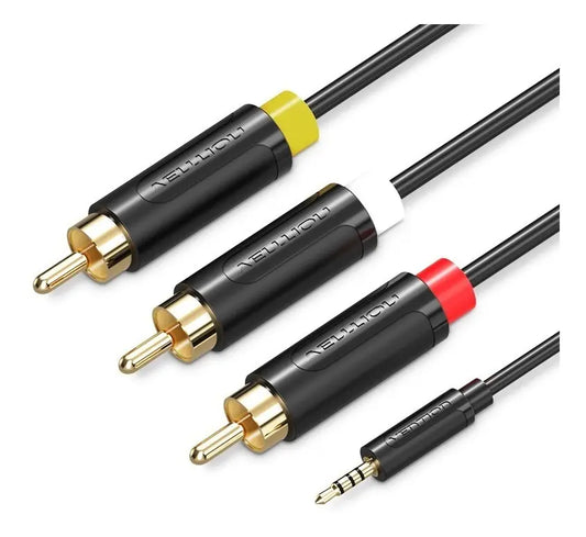 Cable Audio Video P/ Huawei Smart Box 3,5mm A Rca 2m Vention
