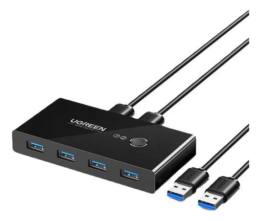 Switch Conmutador Kvm Para Compartir 4 Usb 3,0 2 Pc Ugreen