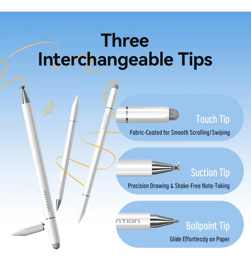 Pencil Lapiz Optico Vention 3en1 Para Samsung Apple Android