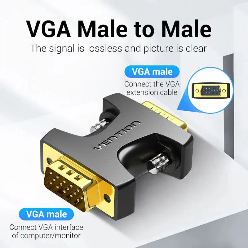 Adaptador Union Vga Extensor Macho A Macho Ficha Vention