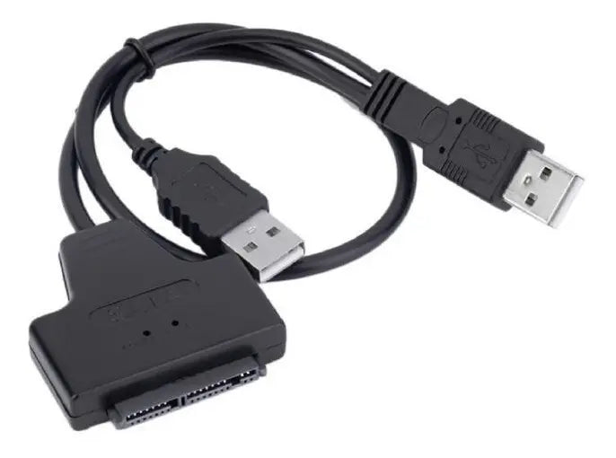 Cable Adaptador Usb 2,0 A Sata 2,5’ Discos Rígidos Y Ssd Negro
