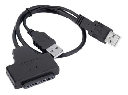 Cable Adaptador Usb 2,0 A Sata 2,5’ Discos Rígidos Y Ssd Negro