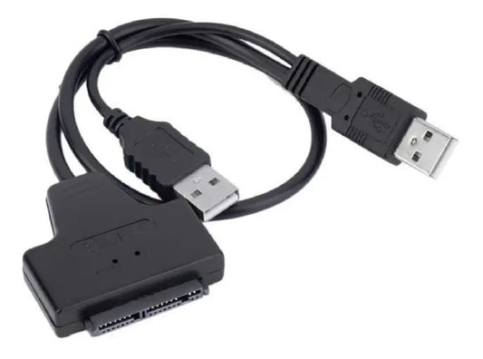 Cable Adaptador Usb 2,0 A Sata 2,5’ Discos Rígidos Y Ssd Negro