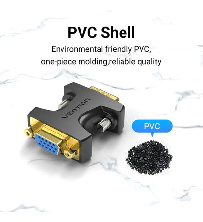 Adaptador Union Vga Extensor Macho A Hembra Ficha Vention