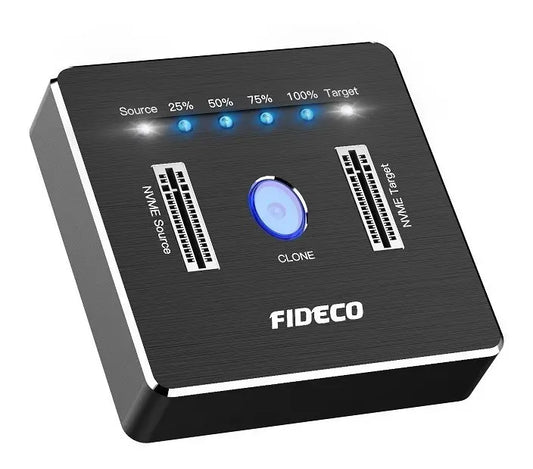 Docking Station Fideco Clonador Dual M,2 Nvme Sata Ssd