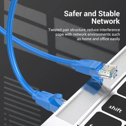 Cable De Red Cat6 Patch Cord Utp 0,5 M Gigabit Vention Azul