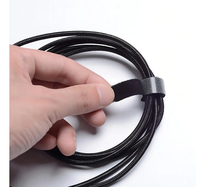 Tira Organizadora De Cables Evox 2 M Velcro Autoadhesivo Negro