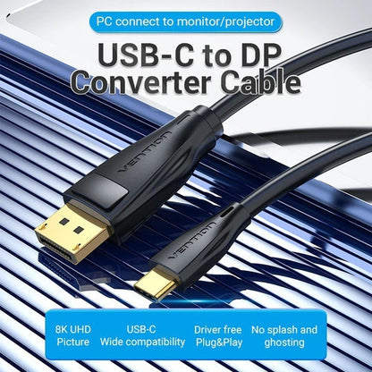 Cable Adaptador Usb-c A Displayport 8k Uhd 1,5 M Vention Negro