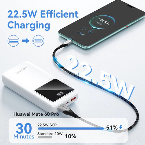 Power Bank Cargador Portatil 20000mah Incluye Cable Vention