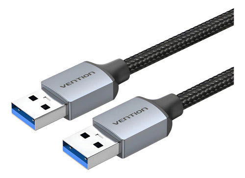 Cable Usb A 3,0 Datos 5gbps Aluminio Trenzado 3m Vention Gris Oscuro