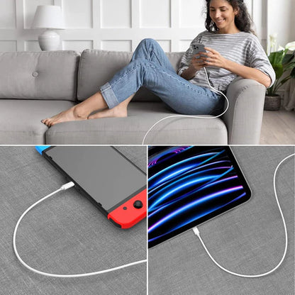 Cable Usb C 60w 3a Carga Ultra Rapida 2 Metros Celular Blanco
