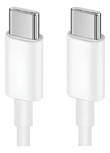 Cable Usb C 60w 3a Carga Ultra Rapida 1 Metro Celular Blanco