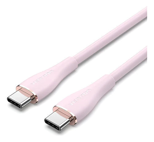Cable Usb C Carga Rapida Vention 2m 5a 100w Rosa