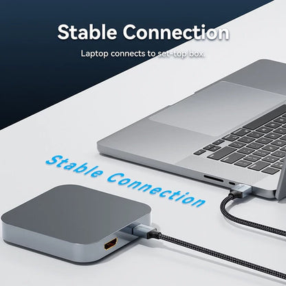 Cable Usb A 3,0 Datos 5gbps Aluminio Trenzado 3m Vention Gris Oscuro