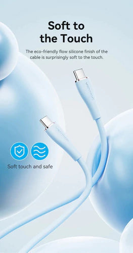 Cable Usb C Carga Rapida 1,5m 5a 100w Pd Silicona Vention Celeste