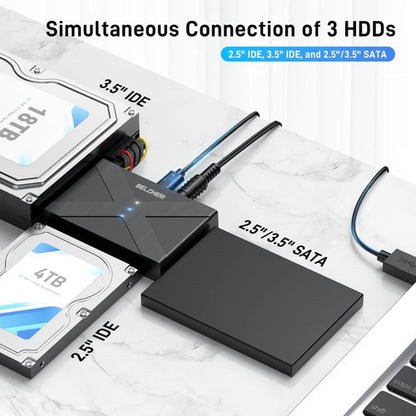 Adaptador De Sata 2,5 / 3,5 Ide A Usb 3,2 Gen 1 Belcheri Negro