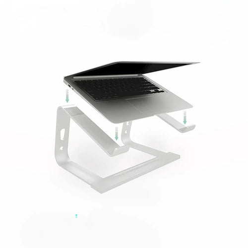 Soporte Notebook Aluminio Regulable Anti Deslizante Vention Plateado