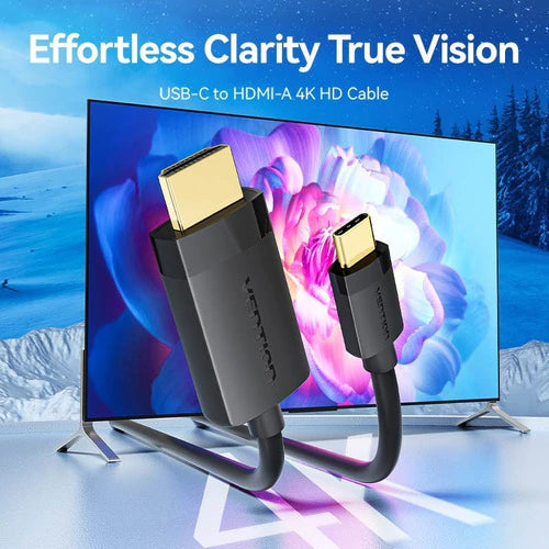 Cable Usb C A Hdmi 4k 60hz Negro 2 M Premium Vention