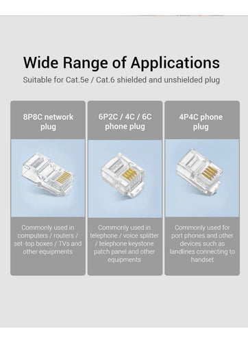 Pinza Crimpeadora Cable Red Utp Rj45 Cat5e / Cat6 Vention