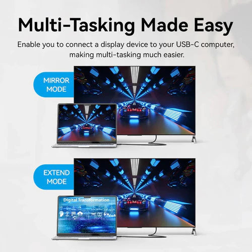 Cable Usb C A Hdmi 4k 60hz Negro 2 M Premium Vention