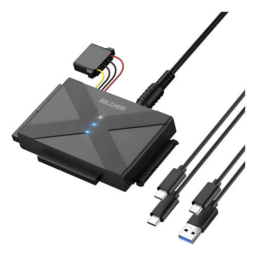 Adaptador De Sata 2,5 / 3,5 Ide A Usb 3,2 Gen 1 Belcheri Negro