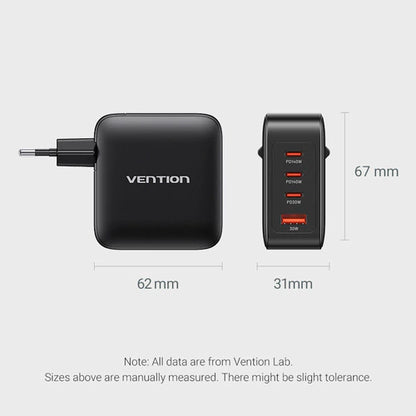 Kit Cargador Pared Carga Rapida 140w Bivolt + Cable Vention